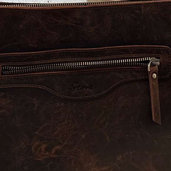 100% Genuine Leather Dark Brown Purse - Picture 3 of 9